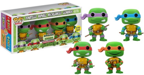 Funko Pop Teenage Mutant Ninja Turtles 4 Pack Glow in the Dark Amazon