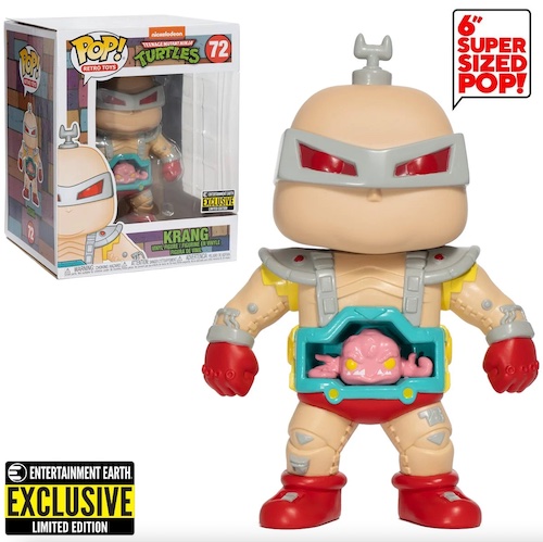 Funko Pop Teenage Mutant Ninja Turtles TMNT Figures Funko Pop Retro Toys 72 Krang 622 Super Sized Entertainment Earth Exclusive 1